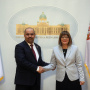 12 October 2019 National Assembly Speaker Maja Gojkovic and the Parliament Speaker of Algeria Slimane Chenine